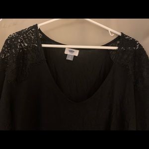 Old Navy Long Sleeved Lace Shoulder Top